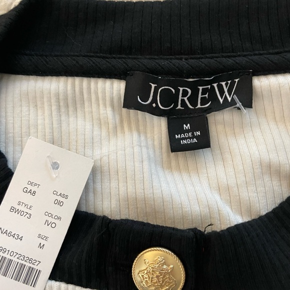 J. Crew Vintage rib lady jacket in Ivory & Black Size M NWT $79.50 - Picture 7 of 8